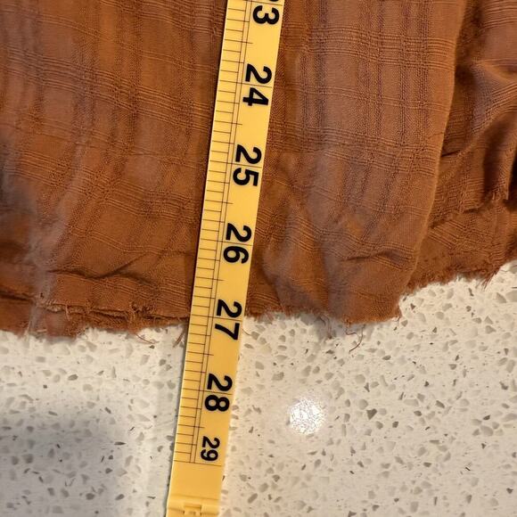 Free People Long SleeveTop Rust Brown High Low Hem Festival Boho Peasant Fall - Picture 10 of 10